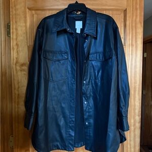 H&M Midnight Black Leather Jacket